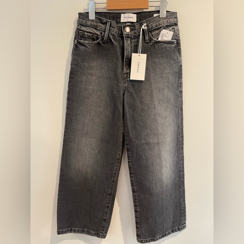 FRAME Ali High Waist Wide Leg Crop Jeans